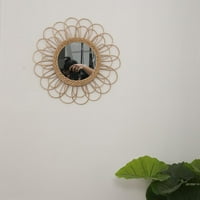 Ankishi rattan oblačenje inovativna umjetnost deco okrugla ogledalo dnevni boravak zidnog visećeg ogledala
