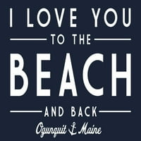 FL OZ Keramička krigla, OGunquit, Maine, volim te do plaže i nazad, jednostavno, jednostavno, perilica