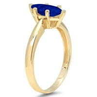 1.5ct Marquise rez simulirani plavi safir 18kyllow zlatni godišnjica za angažman prsten veličine 7