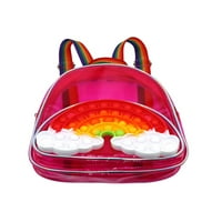 Pop Fidget Backpack Fidget Igračke, Rainbow Pop Bubble Fidget Dizajn, ruksak za djecu, jasan mini ruksak