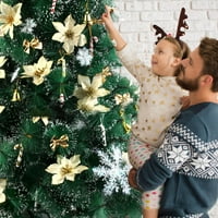 Postavi Božićni umjetni cvijet Bowknot Canes Bells Snowflakes Slips Layout DIY Xmas Dekoracija stabla lažni f