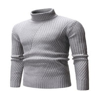 Sutnice muške džemper s visokim ovratnikom pune boje tople turtleneck dugih rukava pletena pulover zimske