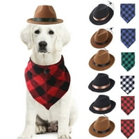 Corashan Pet Couboy Set hat, kućna ljubimca + trokut-šal set Cosplay šešir, dnevni ljubimac svakodnevni