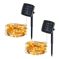 Exywaves solarno 20LED striptize, 6,56ft vanjskih LED svjetla Strip, vodootporni ukrasni žica za popločani