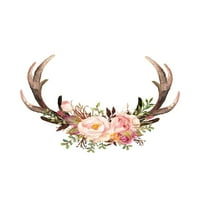 Floral Antlers Poster Print by Tara Moss