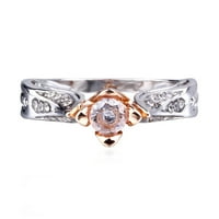 CPTFADH prstenovi za žene Izvrsna ruža zlatna ruža cvjetni prsten srebrni cvijet vjenčanja veličine 5-10