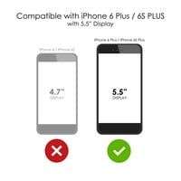CASISUNKINK Torbica za iPhone Plus 6s Plus - Custom Ultra tanka tanka tvrda crna plastična plastična poklopac - nemojte biti maske - crno-bijelo