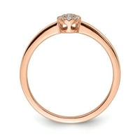 Čvrsta 14K ruža GOLD Diamond Obećaj zaručničke prstene veličine