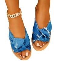 Ženske cipele za žene Žene Ljeto plaža Sandale Traper Flat Bow modni prozračni kaiš otvorene cipele