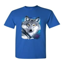 Tee Hunt White Wolf Head majica u divlju divljinu za WOLF Wolf muns majica, plava, 5x-velika