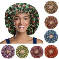 Leastforme Women Afrički cvjetni šešir sa dvostrukim slojem elastične noćica glava zamotavanje kose