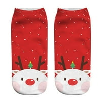 Čarape za kompresiju za žene unise božićne smiješne 3D modne tiskane casual slatke čarape s niskim rezom
