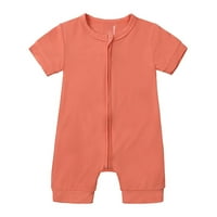 TODDLER Baby Boys Girls Topsuits Solid Color Zipper Vlakna Tkanina Prirodna udobna odjeća Rompers
