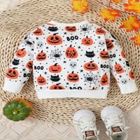 Kid Boys Girls Halloween Duks dugih rukava PumpkinBat pulover