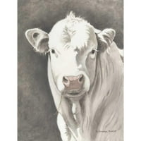 Babbitt, Gwendolyn Crni moderni uokvireni muzej Art Print pod nazivom - Bijeli bik