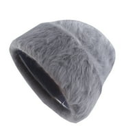 Unizirana vunena kapa glatka ploča Čvrsta topla nevjerovatna plišana kapa bomber kape tamno siva
