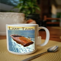 FL OZ keramička krigla, Lake Tapps, Washington, Drveni brod, perilica za suđe i mikrovalna pećnica sef