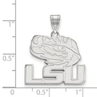 Bijeli sterling srebrni šarm Privjesak Louisiana NCAA Državna univerzicija 24