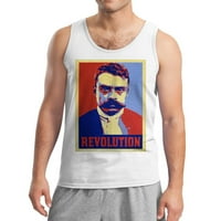 Emiliano Zapata Revolution Muški bijeli rezervoar Top 2x-Velikog bijela
