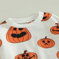 Amiliee Kid Baby Boys Djevojke Halloween Halloween Hallice Košulje s dugim rukavima + Hlače za rezanje