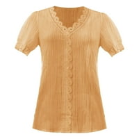 Ženska košulja Ležerne bluza V izrez kratkih rukava Plus veličina Classic Fit Summer Elegant Tunic Tees