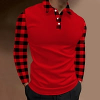 Aaimomet Polo majice za muškarce slobodno vrijeme modni spoj za spajanje kontrastnog dizajna boje rever