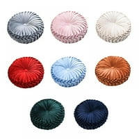 Eleaeleanor jastuk okrugli čvrsti boja Pleated podni jastuk prečnik *