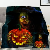 Halloween pokrivač s jastukom, zastrašujuća pokrivačica za godišnjice rođendan vjenčanja, 418,59x79