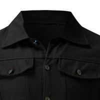 Muška radna stalak za jaknu Dugme Muška ovratnica Ležerna jakna Multi-džepna muška bluza