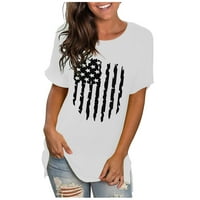 Zlekejiko Žene Majica O-izrez Dan nezavisnosti Stilni gornji majice