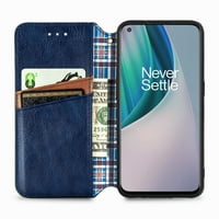 OnePlus Nord N 5g futrola, PU kožni TPU novčanik s držačem kartice Scrockstand Skriveni magnetski adsorpcijski