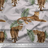 Siamoi Crepe svilena tkanina od lišća i leopard životinjski otisak šivaći tkaninu širok