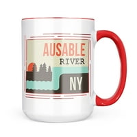 Neonblond USA Rivers Ausable River - New York krig poklon za ljubitelje čaja za kavu
