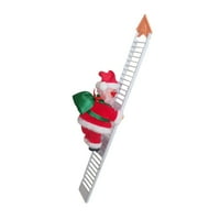 Solacol Electring Pecanje Santa Claus on ljestve Božićna dekoracija Djed Mraz: Električni penjanje Viseće