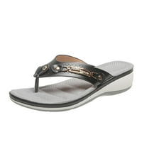 Ženske ljetne casual flops sandale zazor guste dno Flip flops Wemens Wedge Beach