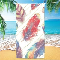 Tutuumumber ručnik za plažu mikrofibar Super, lagan specijalni uzorak ručnik za kupanje, pokrivač za peskoturu, višenamjenski ručnik za putovanja Bazen Camping 27.56x55.12in-multicolor