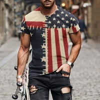 Dan nezavisnosti Ispis majica kratkih rukava Američke majice zastava Lagana rastezljiva vježba mišić