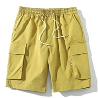 Hanas Ljeto Muška Ležerne prilike labave lagane boje Lagana vintage nacrtaju pune boje Multi-džepovi Cargo Ležerne hlače sa Pocks