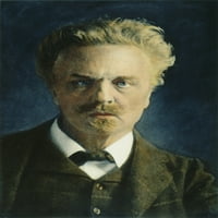 Avgust Strindberg n. Švedska dramatičarka i romanopis: ulje preko fotografije, N.D. poster Print by