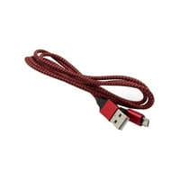 Pleteni mikro USB kabel za Android - Crveno
