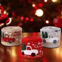 Cheers.us božićna vrpca poklon bo dekoracija vrpca za omotavanje, DIY zanata luk čvor vijenac i kućni ukras