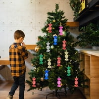 Lierteer božićni ukras elektroplativ obojeni bombonski rekvizit Božićni privjesak