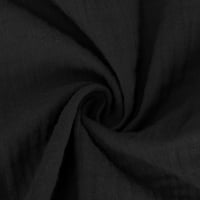 Jalioing pamučna posteljina odijela za žene dugih rukava čipkasti majica Ugodne kratke hlače Jednobojni