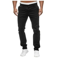 Guvpev muške sportske casual jogging pantalone lagane planinarske radne hlače na otvorenom na otvorenom - crni xxxl