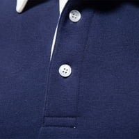 Muški povremeni pulover Blok dvostruka košulja Lapel Business Casual Bluza Slim Fit džemper Jumper