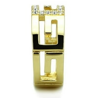 Luxe nakit dizajnira ženski zlatni prsten za angažman od nehrđajućeg čelika sa gornjim razredom kristal