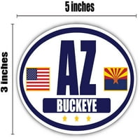 Zastava države Arizona Američka zastava Oval Vinil Bumper Naljepnica naljepnica
