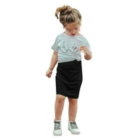 Todder Kids Girls Girls Solid Moda Pletena suknja Skirt Scret Haljina Chmora