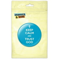 Budite mirni i verujte Bogu Christian Pinback dugme za pin