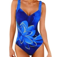 Kupalište za žene Print Sling Slim Beach Bikini Beach Wear plave veličine xxl